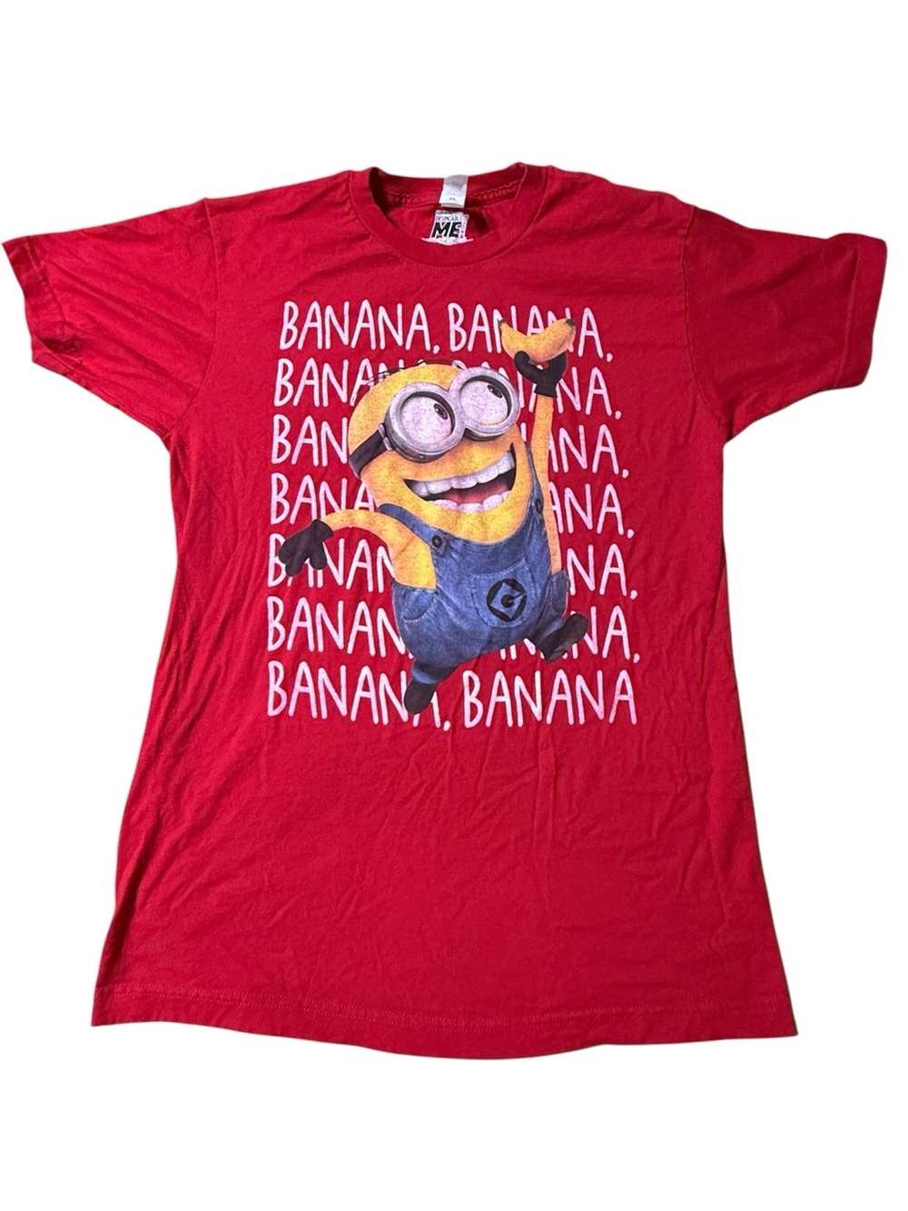 Minions Banana Repeat Red Graphic Tee Despicable Me Official Illumination Med
